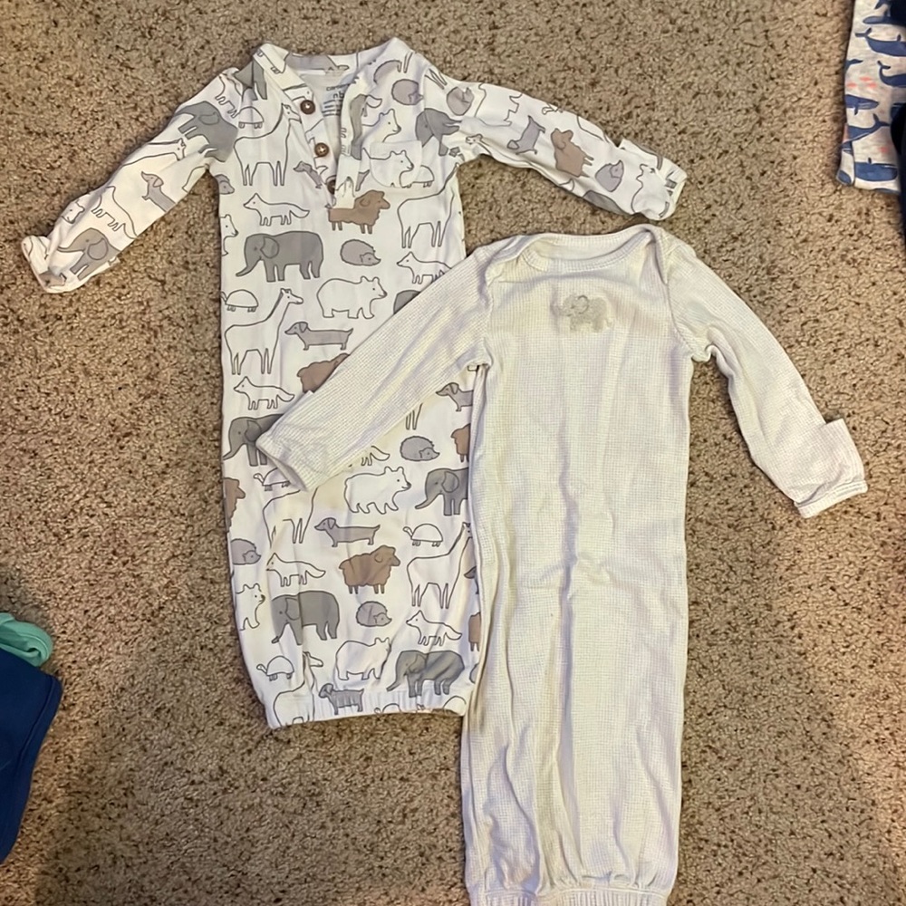 Newborn sleepers with elastic bottoms